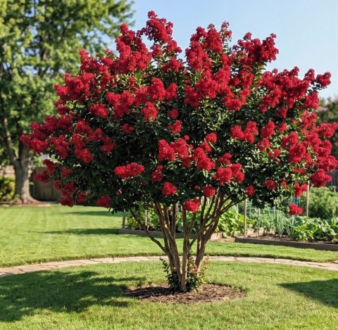 Lagerstroemia Indyjska Dynamite Najpiękniejsze Kwiaty Sadzonki Doniczka 0,5L